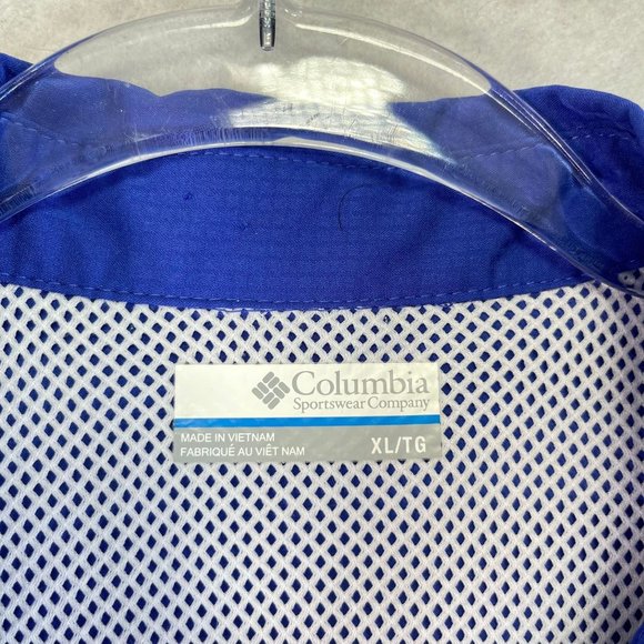 COLUMBIA Womens XL Blue Omni Shield SPF Performance Short Sleeve Button Up Shirt - Picture 8 of 13